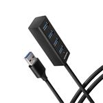 AXAGON HUE-M1AL, 4x USB 3.2 Gen 1 MINI hub, kovový, kabel USB-A 1.2m