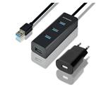 AXAGON HUE-S2BP 4x USB3.0 CHARGING hub 1.2m cable vč. AC adapteru 