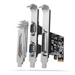 AXAGON PCEA-PSN,PCIe řadič - 1x paralelní (LPT) + 2x sériový port (RS232/COM),LP