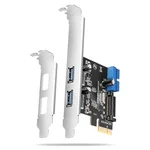 AXAGON PCEU-232RS,PCIe řadič,2+2x USB 5Gbps port,SATA napájení,Renesas PD720201,SP&LP