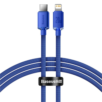 Baseus Crystal Shine Datový kabel USB-C - Lightning 20W 1.2m Blue