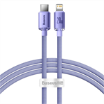 Baseus Crystal Shine Datový kabel USB-C - Lightning 20W 1.2m Purple