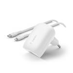 Belkin 30W USB-C Power Delivery PPS nástěnná nabíječka + 1m USB-C na lightning kabel, bílá