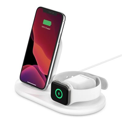 Belkin 3v1 Bezdrátové nabíjení pro iPhone/Apple Watch/AirPods, bílá