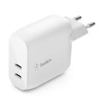 Belkin Duální nástěnná nabíječka Power Delivery - 2x 20W USB-C, bílá