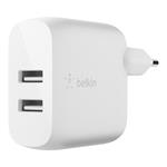 Belkin Duální USB-A domácí nabíječka 2x12W, bílá