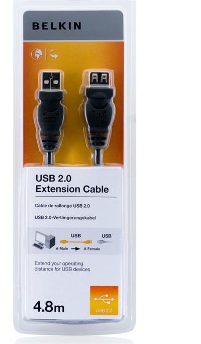 Belkin kabel USB 2.0 prodlužovací řada standard, 4,8m