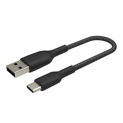 Belkin USB-C kabel, 15cm, černý - odolný