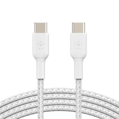 Belkin USB-C na USB-C kabel, 1m, bílý - odolný