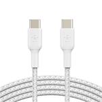 Belkin USB-C na USB-C kabel, 1m, bílý - odolný