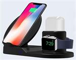 Bezdrátová nabíječka Qi,15W,3v1,pro telefon/Apple Watch/Airpods,5/9V,černá