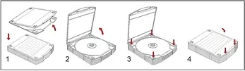 Box - spojitelný obal na CD/DVD 10kusů slim, čirý (Attachable Case)