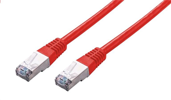 C-TECH Kabel patchcord Cat5e, FTP, červený, 1m