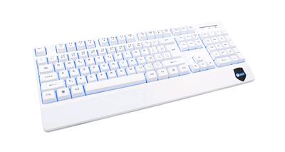 C-TECH klávesnice KB-104W, USB, 3 barvy podsvícení, bílá, CZ/SK