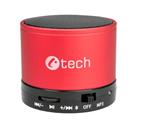 C-TECH reproduktor SPK-04R, bluetooth, handsfree, čtečka micro SD karet/přehrávač, FM rádio, červený