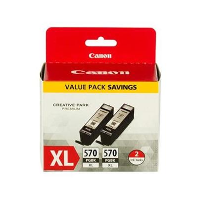 Canon cartridge PGI-570PGBK XL 2ks twinpack black 22ml pro MG7751