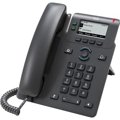 Cisco IP Phone 6821 - Telefon VoIP s identifikací volajícího/čekajícím hovorem - SIP, SRTP - 2 linky