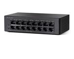 Cisco SF110-16HP 16-Port PoE 10/100 Switch, PoE 64W/8 ports