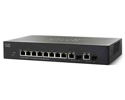 Cisco SG300-10MPP 10-port Gigabit PoE+ Managed Switch, PoE 124W/8ports