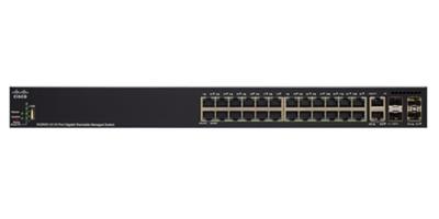 Cisco SG350X-24MP-K9-EU Switch: L3 managed, 24 x 10/100/1000 + 2 x 10GE combo + 2 x 10GE SFP+, rack-mountable, Max PoE