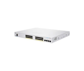 Cisco switch CBS350-24P-4G-UK (24xGbE,4xSFP,24xPoE+,195W,fanless) - REFRESH