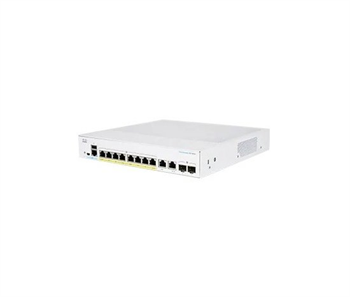 Cisco switch CBS350-8FP-2G-EU (8xGbE,2xGbE/SFP combo,8xPoE+,120W,fanless) - REFRESH