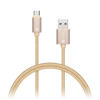 CONNECT IT Wirez Premium Metallic micro USB - USB, gold, 1m