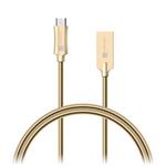 CONNECT IT Wirez Steel Knight Micro USB - USB, metallic gold, 2,1 A , 1 m