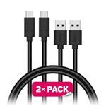 CONNECT IT Wirez USB-C (Type C) - USB, černý, 1 m (2 ks v balení)