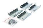 Connection set for Unique and Dynamic Basic racks, 4 pieces, galvanized, incl. screws steel brackets incl. screws