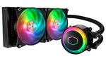 Cooler Master vodní chladič MasterLiquid ML240R RGB, 277mm x 120mm radiátor, 2 x 120mm RGB ventilátory, Univ. socket