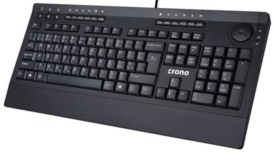 Crono CK2111 - multimediální klávesnice, CZ / SK, USB, černá