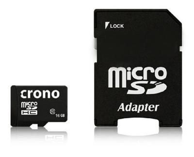 Crono micro Secure Digital HC (microSDHC) karta 16GB Class 10 + adaptér