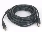 CTECH kabel USB 2.0 A-B Premium, 1.8m černý,ferit,zlacené kontakty