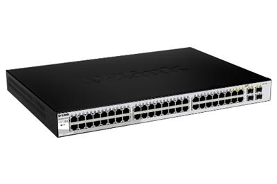 D-Link 48-port 10/100/1000 Gigabit Smart Switch including 4 Combo 1000BaseT/SFP