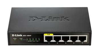 D-Link DES-1005P 5-Port Fast Ethernet PoE Desktop Switch