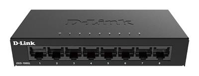 D-Link DGS-108GL/E "8-Port Gigabit Ethernet Metal Housing Unmanaged Light Switch without IGMP- 8-Port 10/100/1000 Mbps