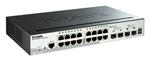 D-Link DGS-1510-20 20-Port Gigabit Stackable SmartPro Switch including 2 SFP ports and 2 x 10G SFP+ ports- 16 x 10/10 