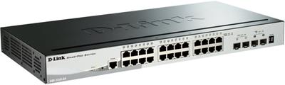 D-Link DGS-1510-28 28-Port Gigabit Stackable Smart Managed Switch including 2 10G SFP+ and 2 SFP ports (smart fans)