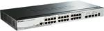 D-Link DGS-1510-28 28-Port Gigabit Stackable Smart Managed Switch including 2 10G SFP+ and 2 SFP ports (smart fans) 