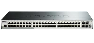 D-Link DGS-1510-52 52-Port Gigabit Stackable Smart Managed Switch including 2 10G SFP+ and 2 SFP ports (smart fans)