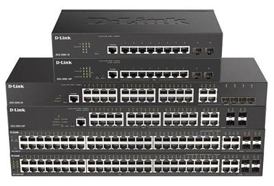 D-Link DGS-2000-28 24-port Gigabit Managed Switch plus 4 Combo 1000BaseT/SFP- 24 x 10/100/1000BASE-T ports- 4 x 100/