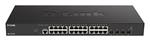 D-Link DXS-1210-28T 24 x 10G Base-T ports + 4 x 10G/25G SFP28 ports Smart Managed Switch