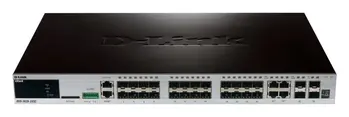 D-LinkDGS-3620-28SC/SI xStack 24-port SFP Layer 3 Managed Gigabit Switch, 4 Combo 1000BaseT/SFP, 4 10GE SFP+