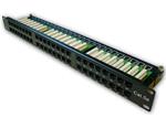 DATACOM Patch panel 19" UTP 48 port CAT5E LSA 1U BK (6x8p)