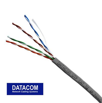 DATACOM UTP flex, Cat.5e PVC,šedý, 100m, lanko