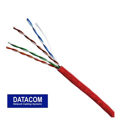 DATACOM UTP lanko CAT5E PVC 305m box červený