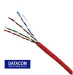 DATACOM UTP lanko CAT5E PVC 305m box červený