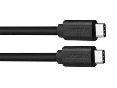 Datový a nabíjecí kabel USB Type-C - USB Type-C, 100cm, černá