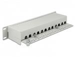 Delock 10” Patch Panel 12 Port Cat.6 grey